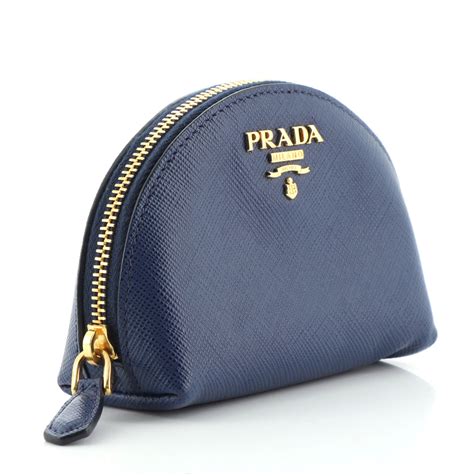 prada coin purse blue|Prada saffiano wallet purse.